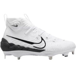 Nike Alpha Huarache NXT‎ White Black Metal Cleats DJ6517-101 Men Size 8.5 NWT